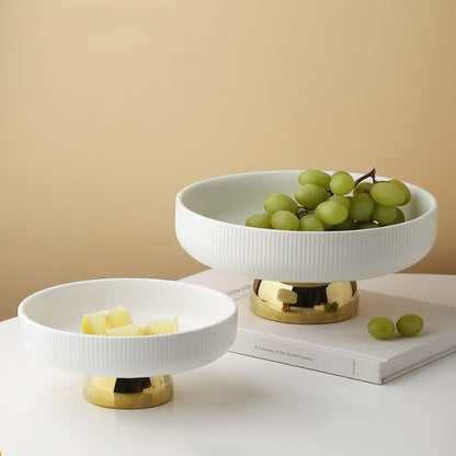 White &amp; Gold Serveware