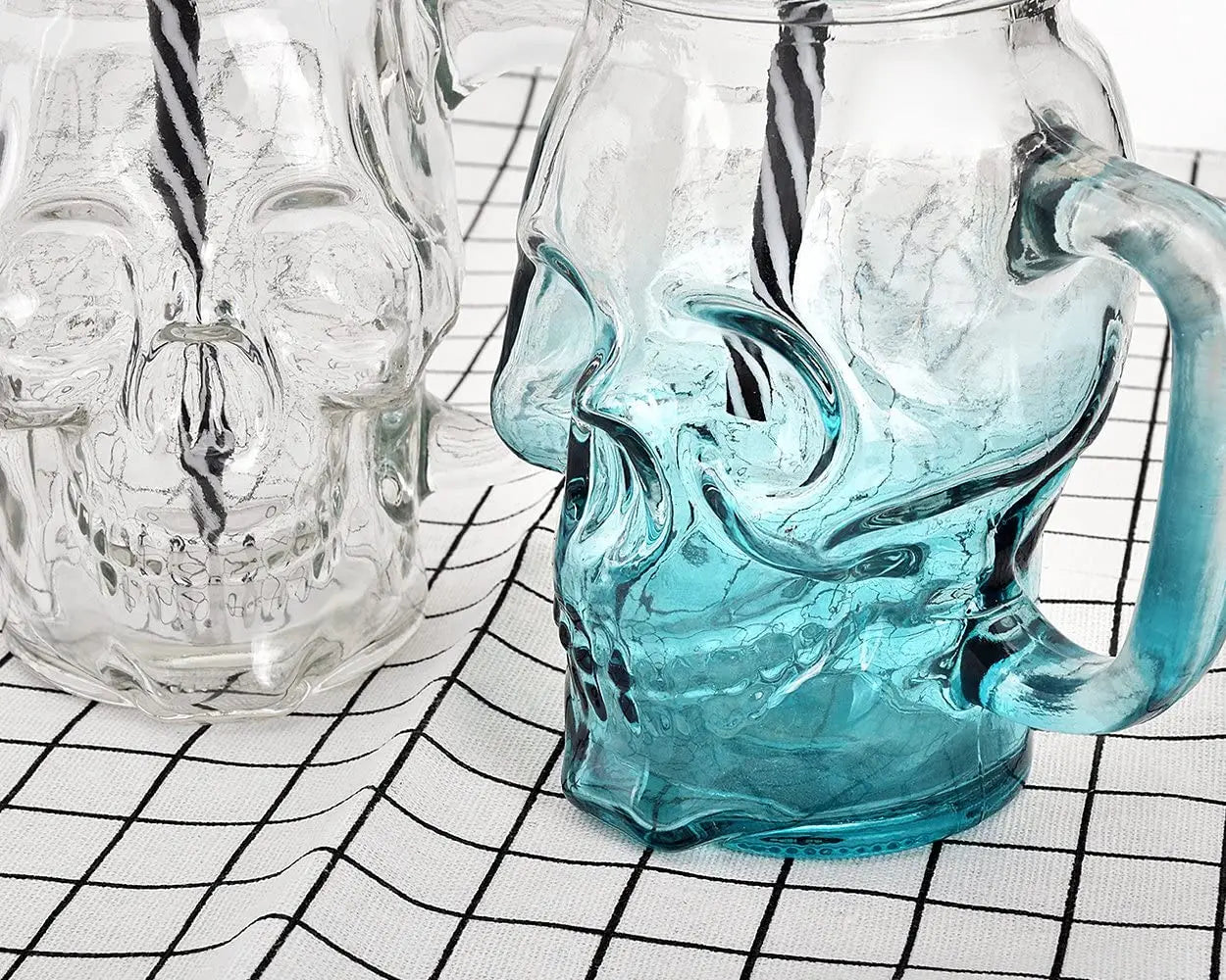 Skull Glass Mason Jar