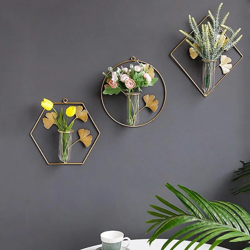 Wall-Mounted Floral Vases