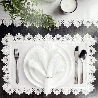 Linen Hemstitch/Lace Napkins