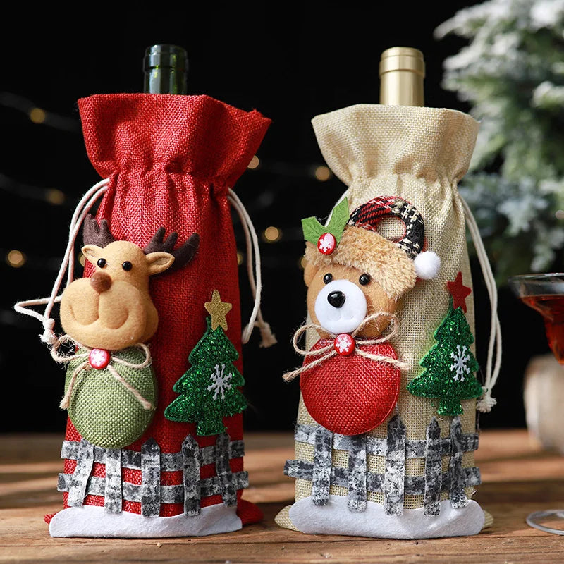 Christmas Wine Bottle Covers