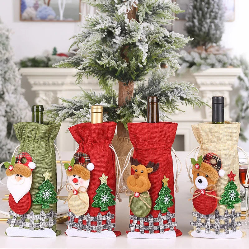 Christmas Wine Bottle Covers