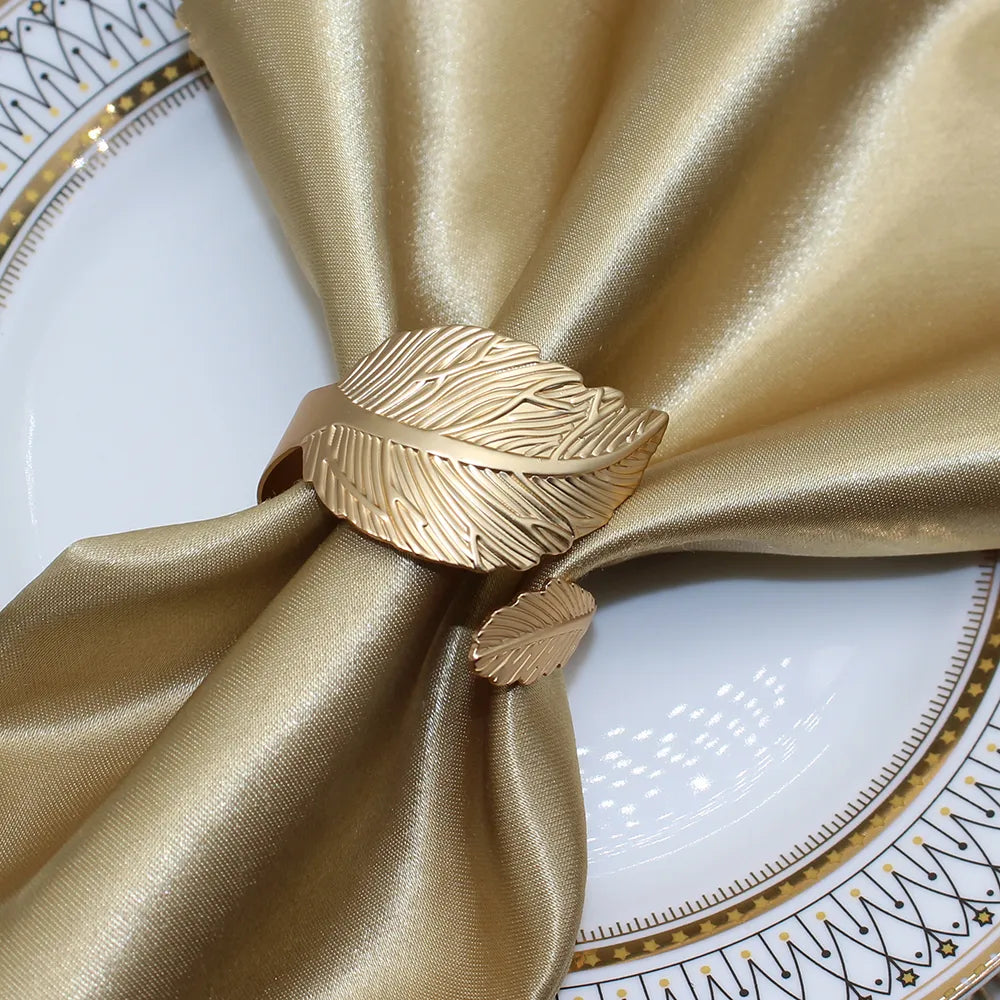 Metal Leaf Napkin Rings