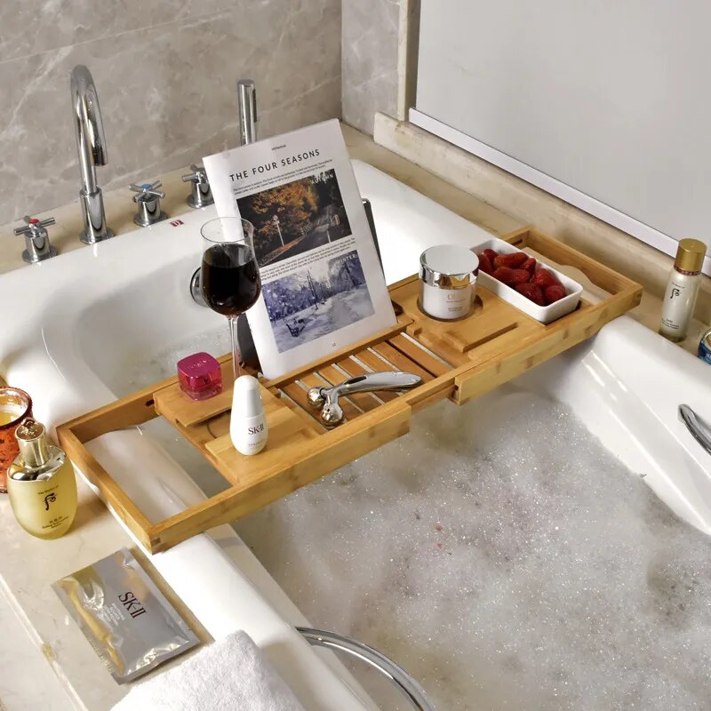 Bamboo Bathtub Caddy