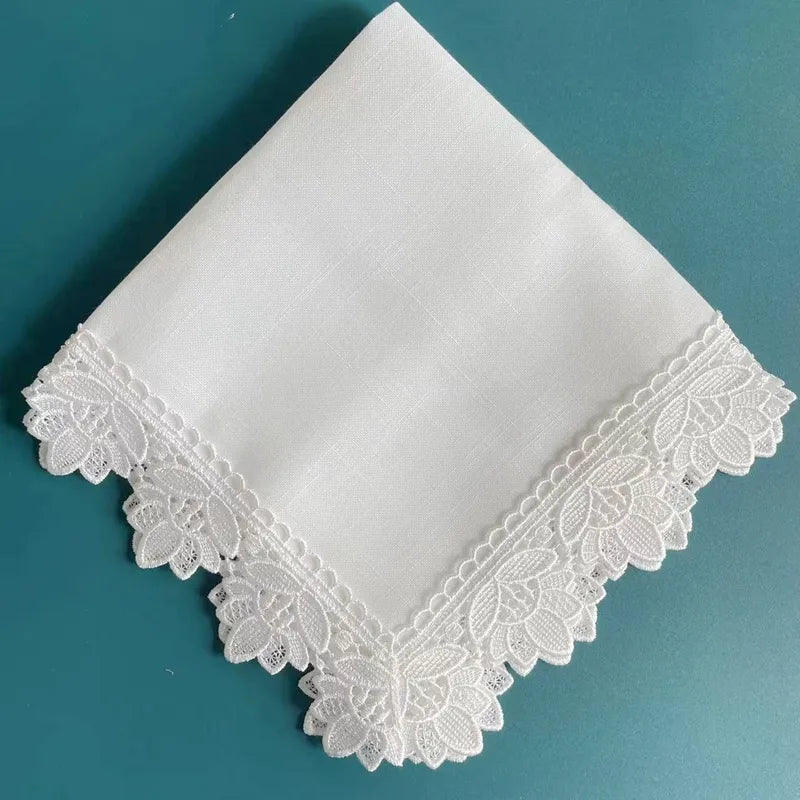 Linen Hemstitch/Lace Napkins